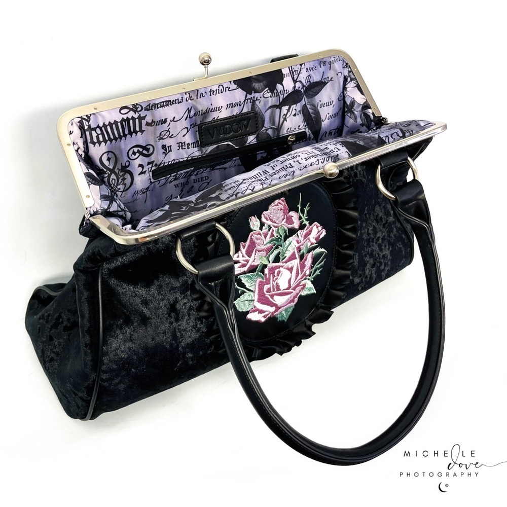 Widow Into My Arms Velvet Weekender Tote - Picture 5 of 6